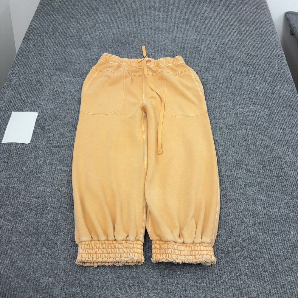 FP Movement Sweatpants Womens S Orange Cotton Harem Cropped Joggers Boho Casual